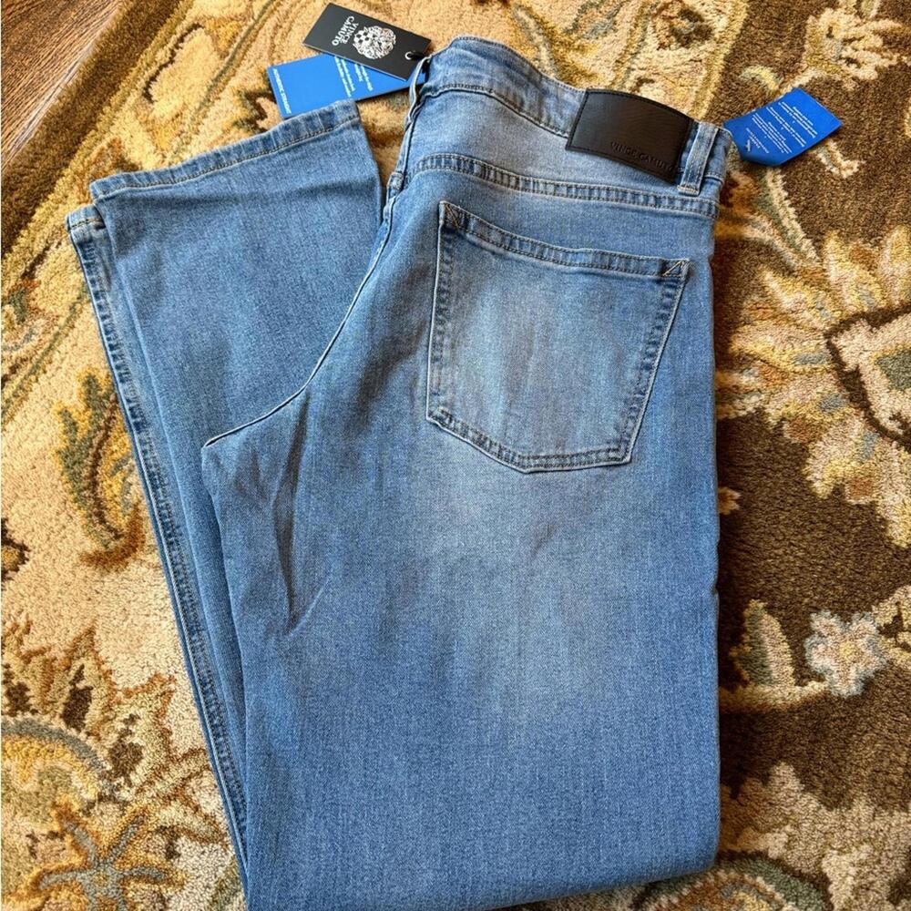 Vince Camuto Men's Straight Jeans in Light Blue